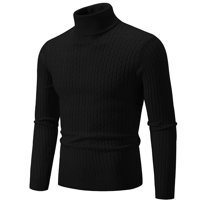 Gemütlicher Strickpullover mit hohem Kragen aus Baumwolle für Herren | Emman