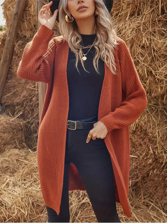 Stylische Lange Strickjacke für Damen