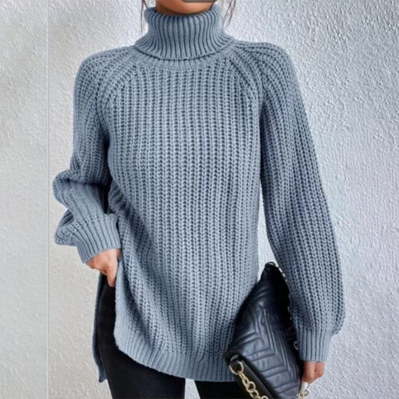 Schicker Damen-pullover mit hohem Kragen | Eulah