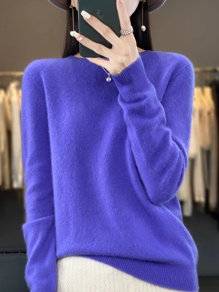 Warmer Strickpullover aus Wolle für Damen