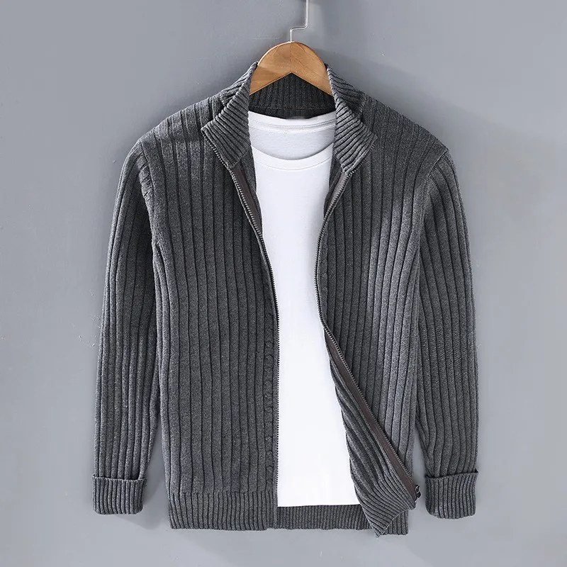 Lässiger Eleganter Zip-Up Cardigan für Herren