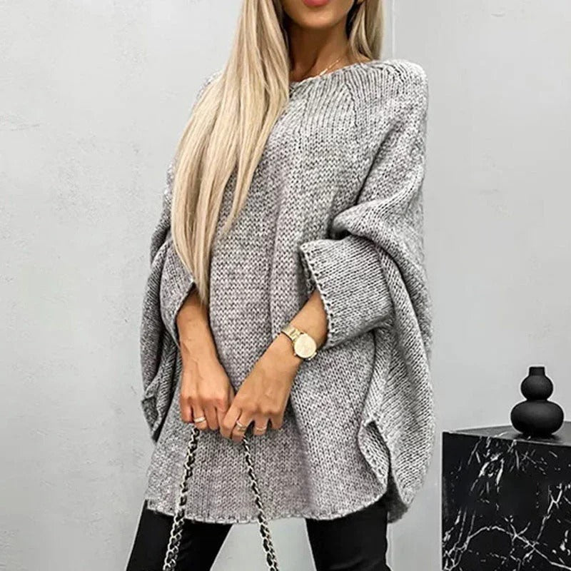 Eleganter Strickponcho für Damen