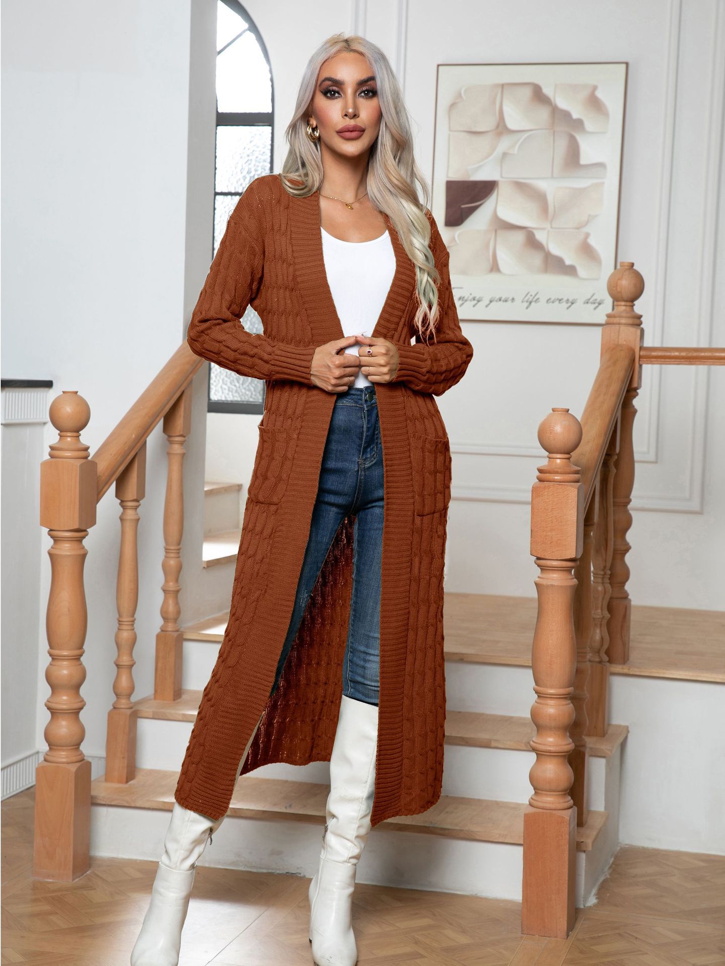 Stilvoller Langer Cardigan für Frauen | Jam