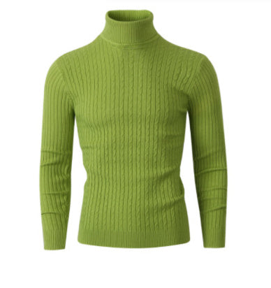 Gemütlicher Strickpullover mit hohem Kragen aus Baumwolle für Herren | Emman