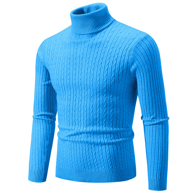 Gemütlicher Strickpullover mit hohem Kragen aus Baumwolle für Herren | Emman