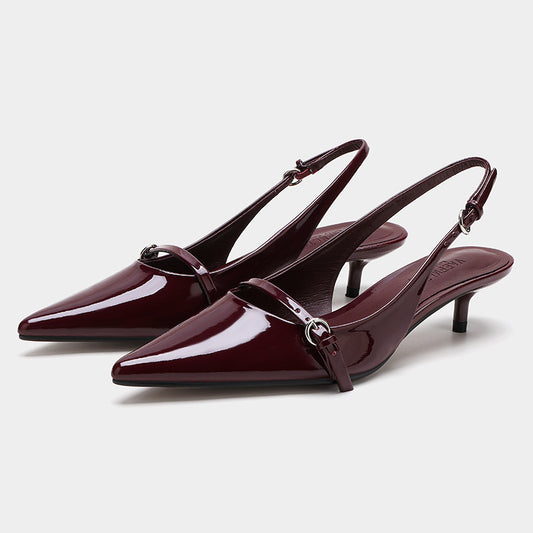 Retro-Stil Slingback Mules mit Spitzzehen – Elegante Damenschuhe für besondere Anlässe