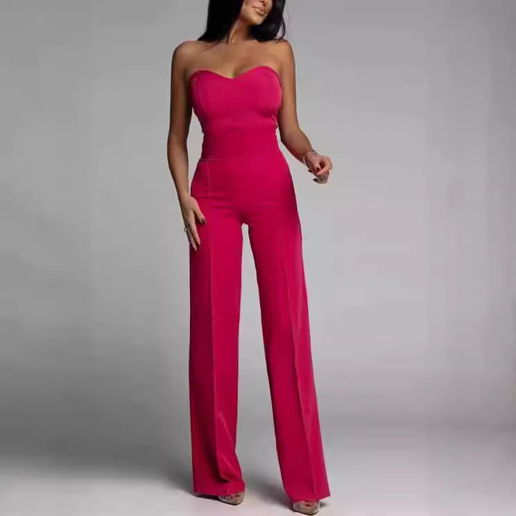 Figurbetonter Ärmelloser Jumpsuit mit Tube-Top – Stilvoller Einteiler für Damen