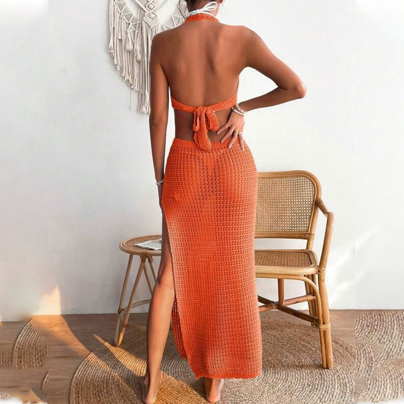 Sexy Strandkleid für Damen mit Cut-Outs und Schlitz – Perfekt für Sommer und Urlaub