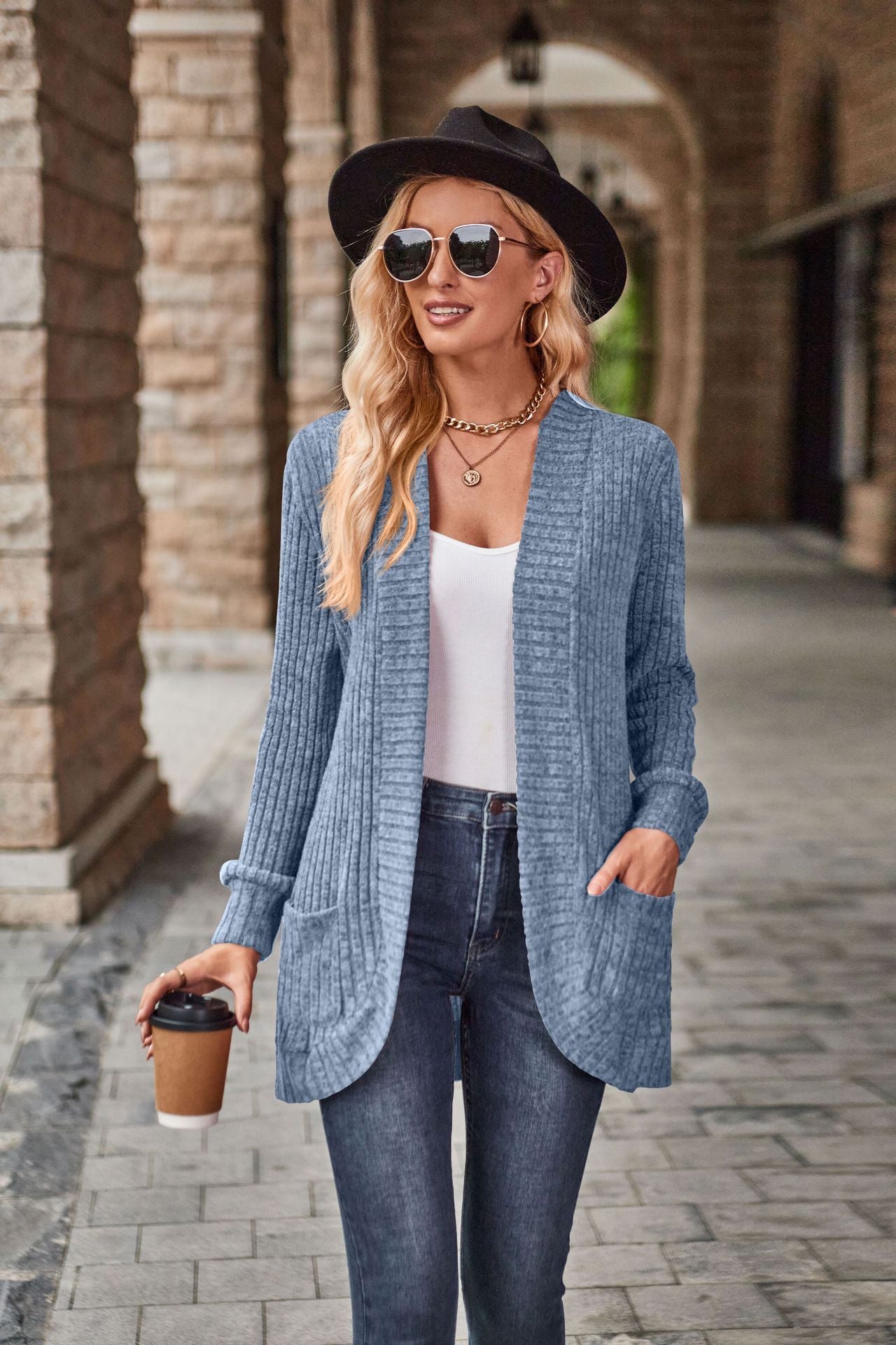 Leichte Lange Strickjacke | Camille