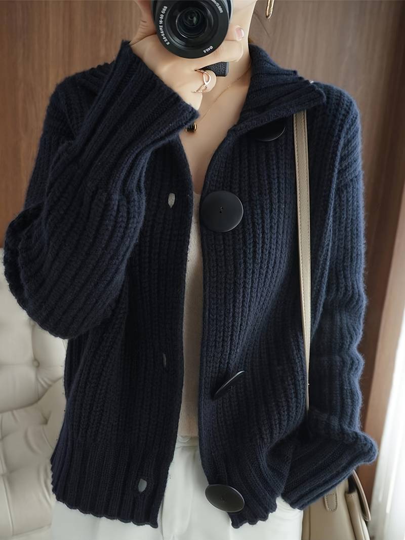 Stylischer Strickpullover mit Knöpfen für Damen