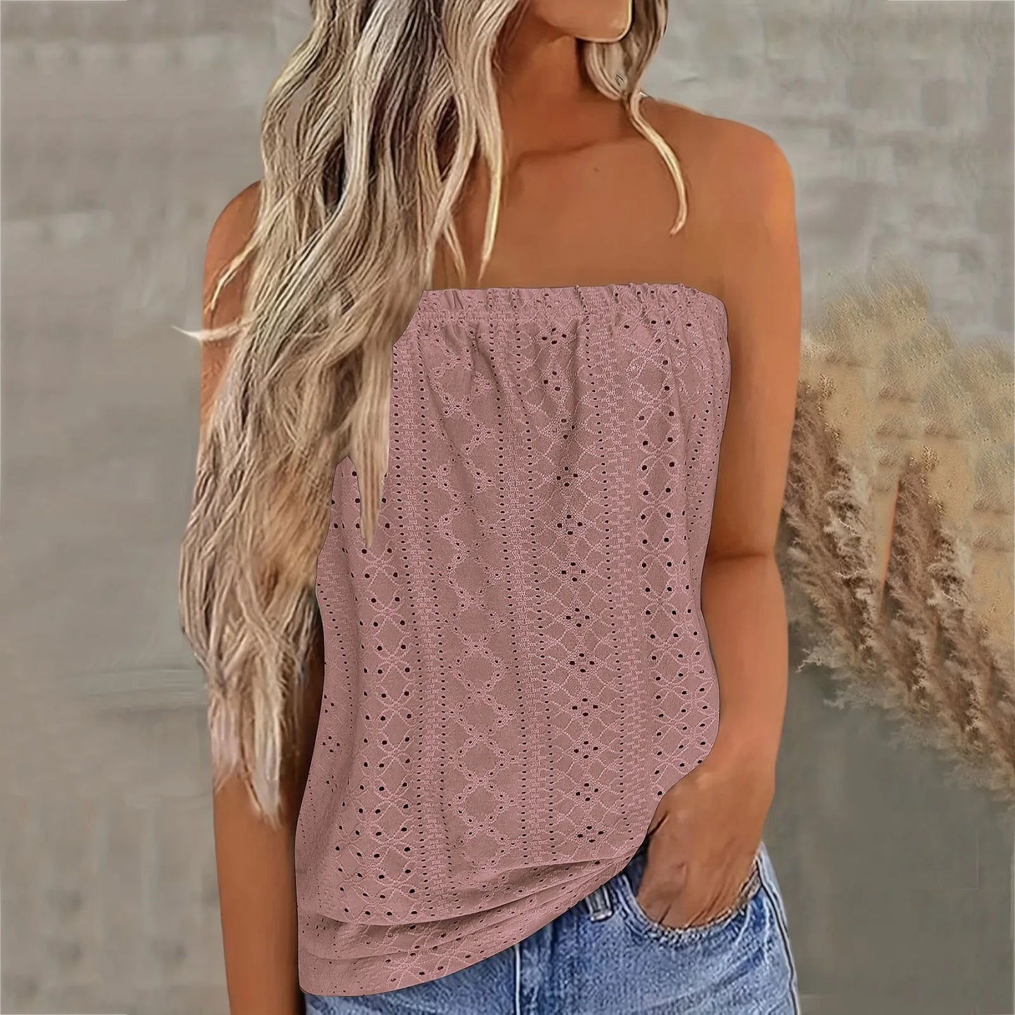 Damen Top mit Stickerei