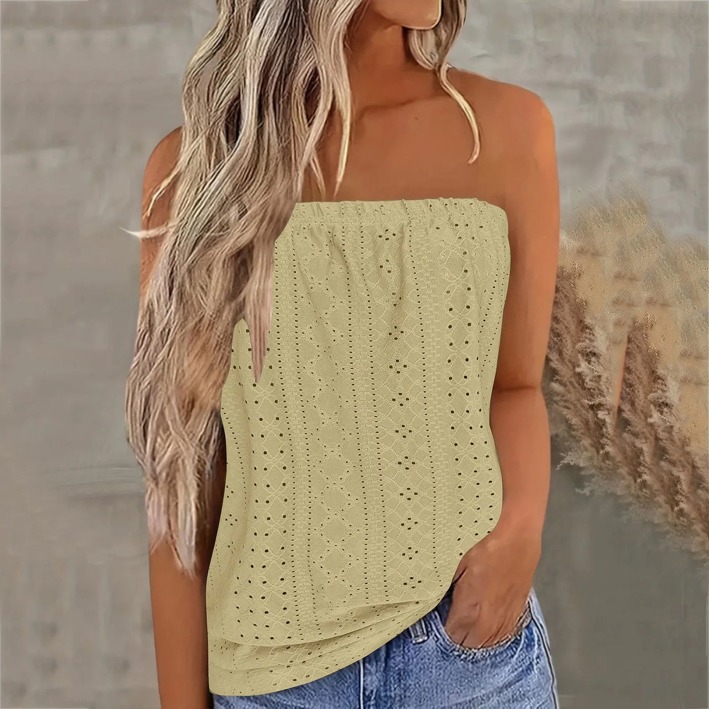 Damen Top mit Stickerei