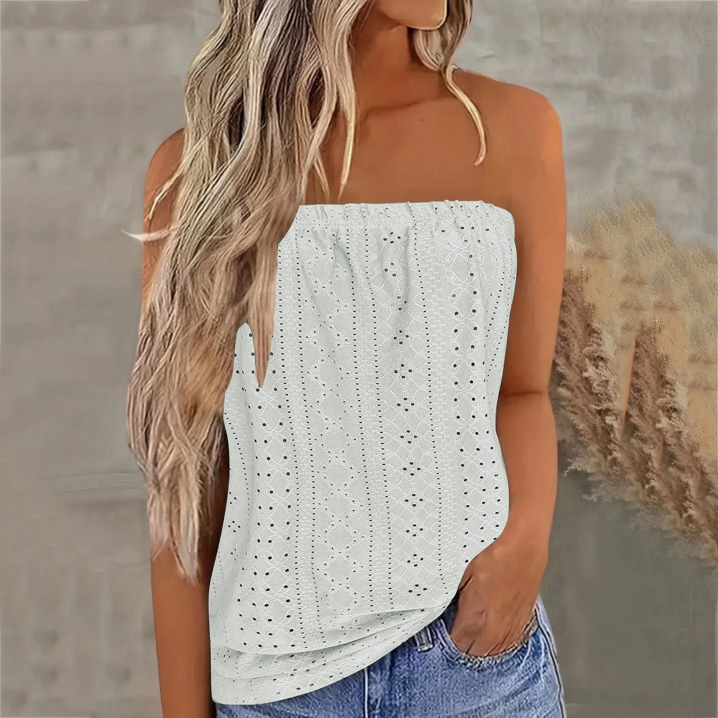 Damen Top mit Stickerei