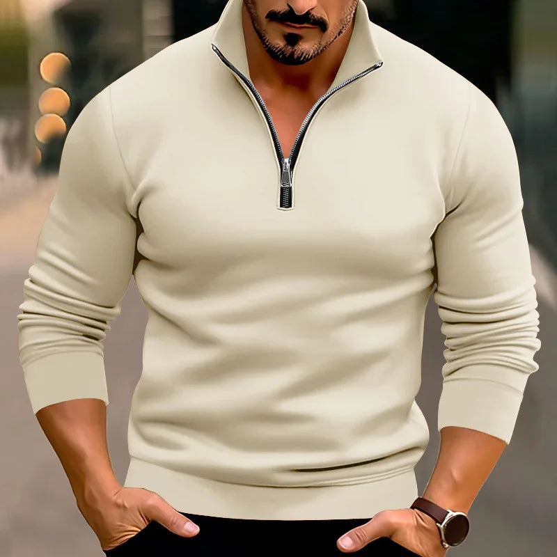 Lässiger Pullover mit Reißverschluss für Herren