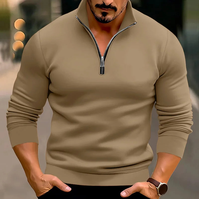 Lässiger Pullover mit Reißverschluss für Herren