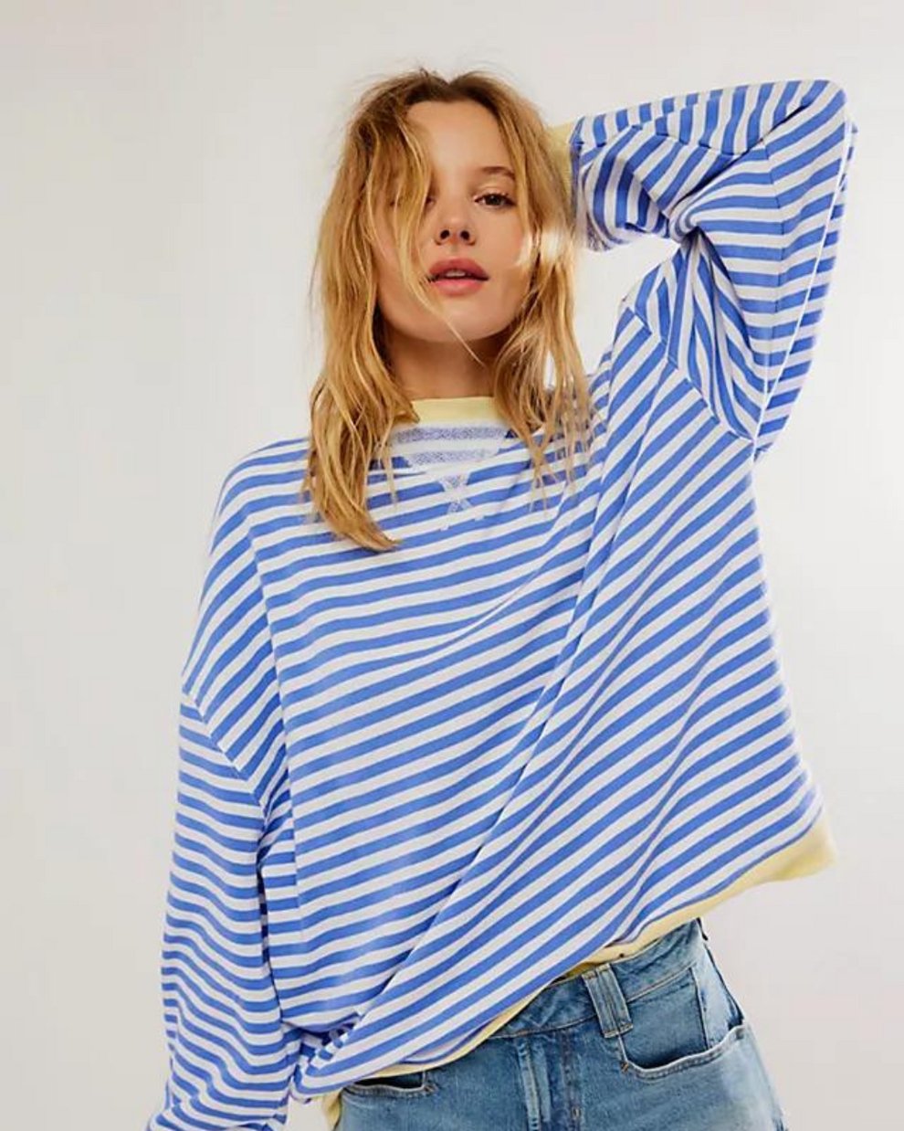 Gestreiftes Oversize Sweatshirt