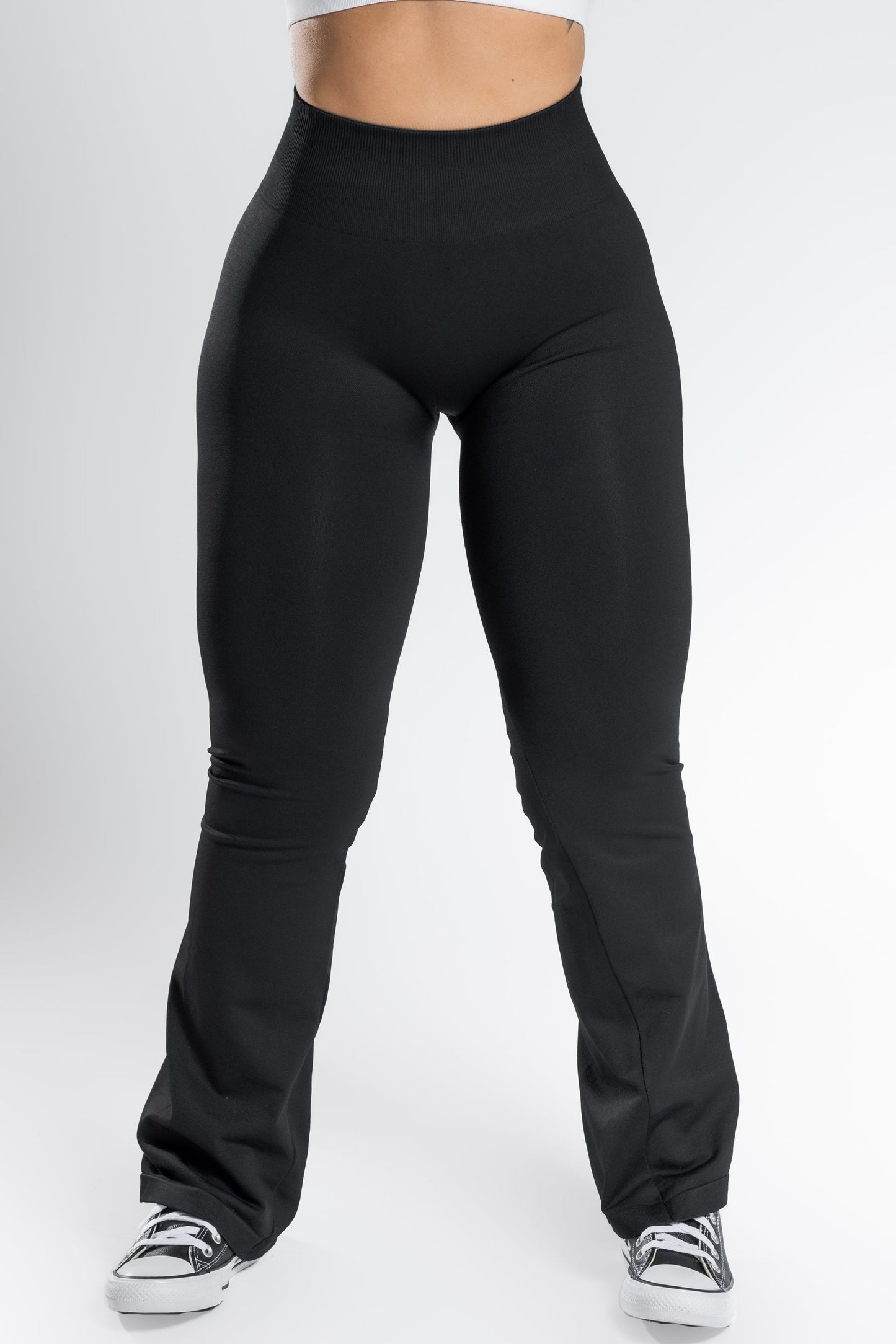 Elegante nahtlose Leggings mit ausgestelltem Design für Damen