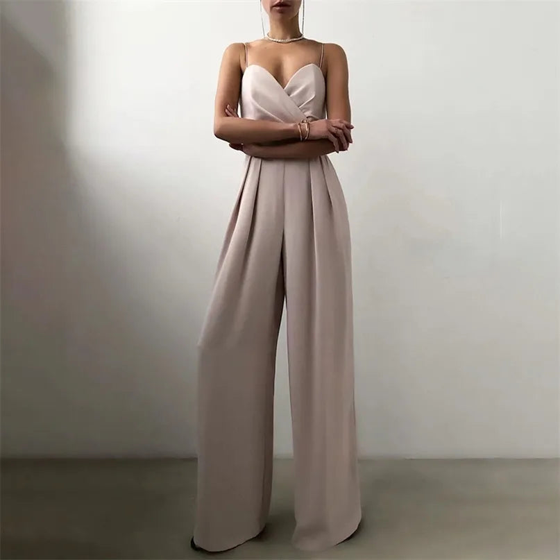 Eleganter Ärmelloser Jumpsuit mit Hoher Taille für Damen