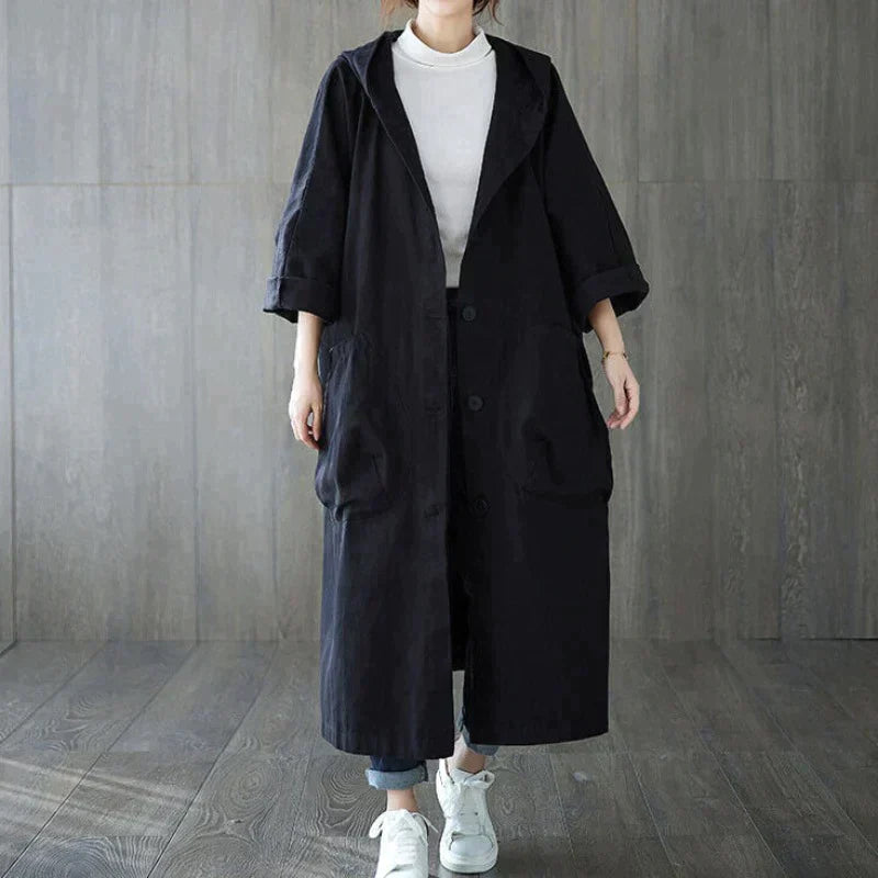 Langer Oversized Trenchcoat für Frauen