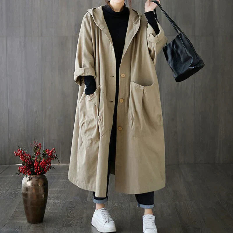 Langer Oversized Trenchcoat für Frauen