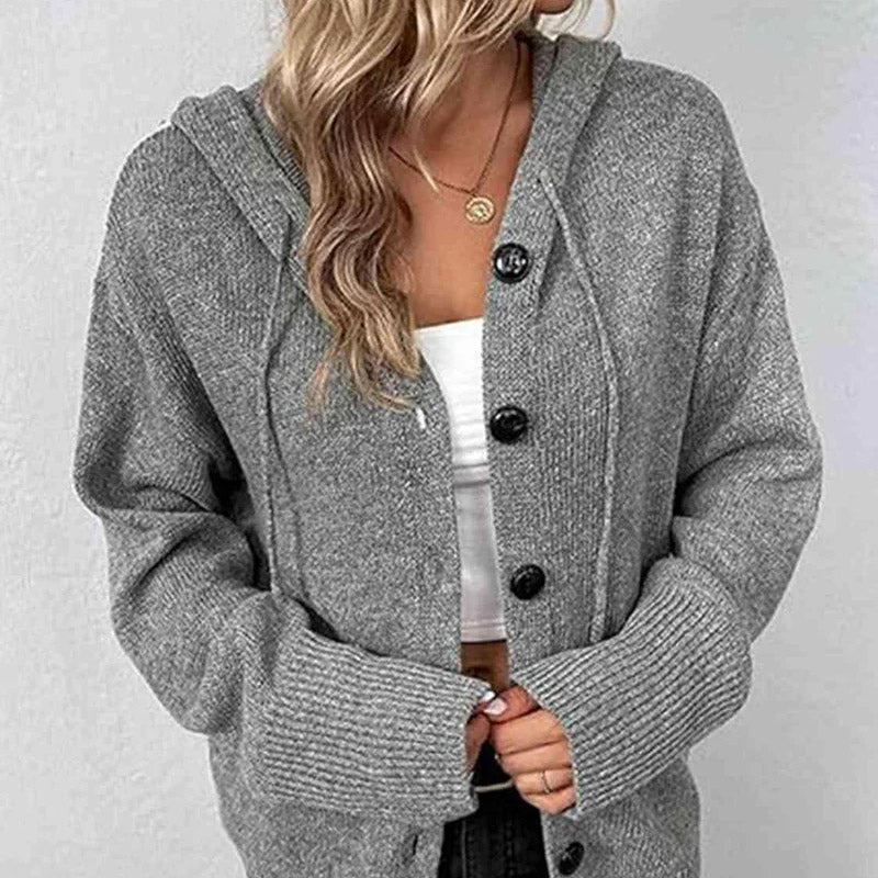 Strickjacke mit Kordelzug für Damen