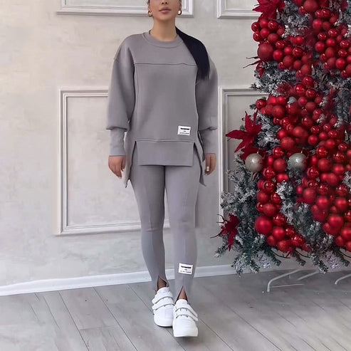 Bequemer Zweiteiler mit Sweatshirt und Leggings für Damen