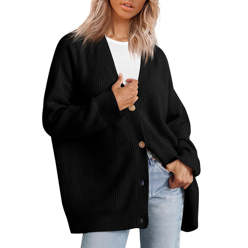 Eleganter Strick-Cardigan mit V-Ausschnitt für Damen