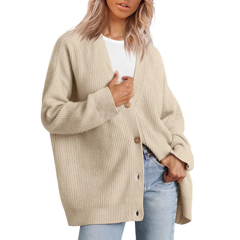 Eleganter Strick-Cardigan mit V-Ausschnitt für Damen