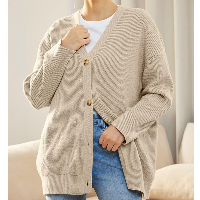 Eleganter Strick-Cardigan mit V-Ausschnitt für Damen