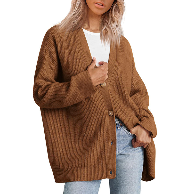 Eleganter Strick-Cardigan mit V-Ausschnitt für Damen